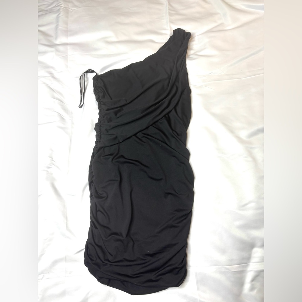 Guess Black One-Shoulder Dress